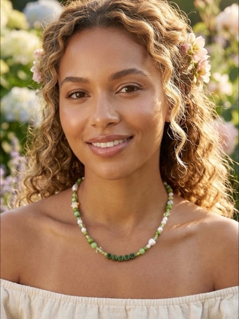 5 for $30 NWT! URBAN OUTFITTERS Bloom Green Beaded Necklace